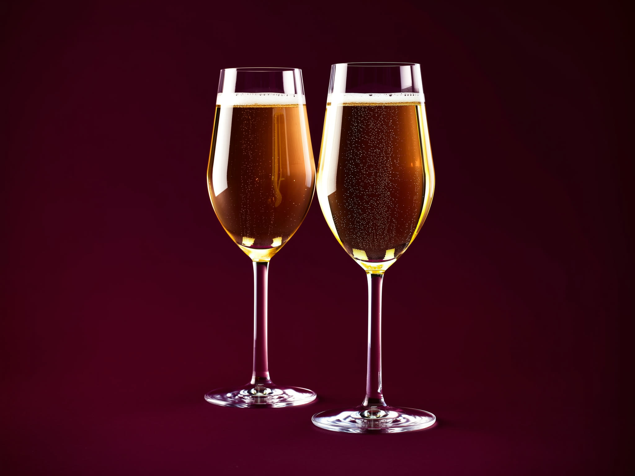Sparkling wine in flutes